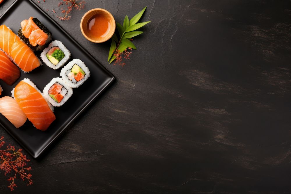 Sushi seafood sushi plate. AI generated Image by rawpixel.
