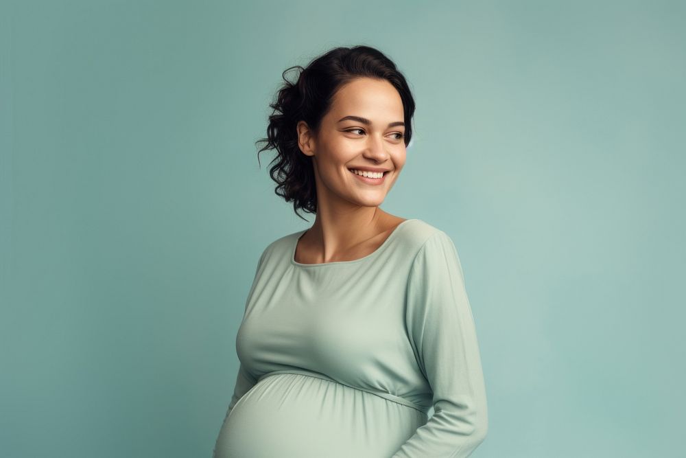 Pregnant portrait smiling smile. AI generated Image by rawpixel.
