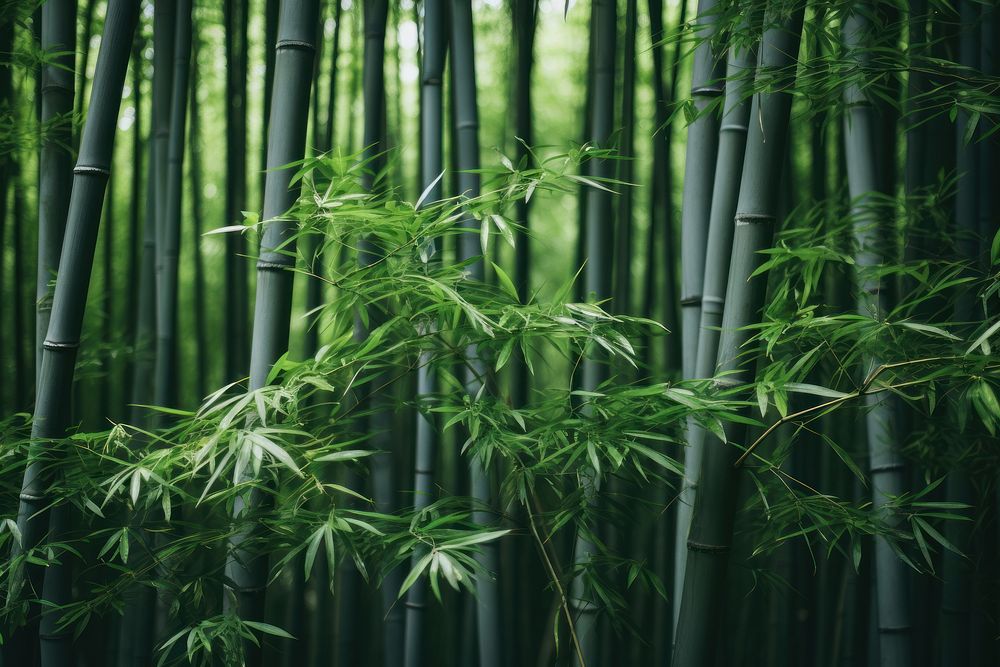 Bamboo forest plant tranquil scene. AI generated Image by rawpixel.