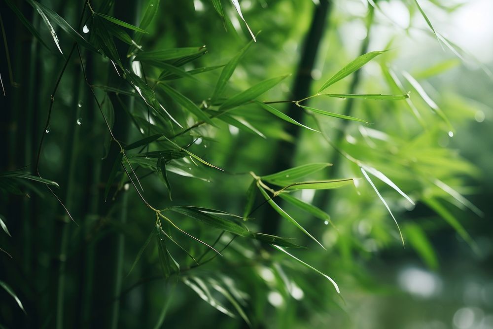 Bamboo forest plant tranquility. AI generated Image by rawpixel.