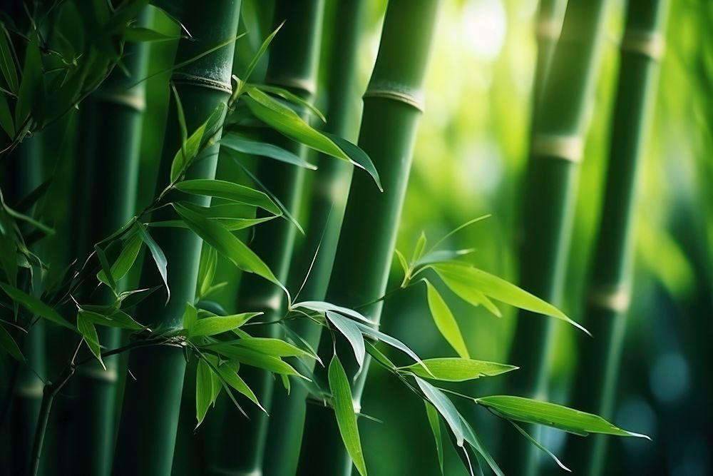 Green bamboo forest plant tranquility backgrounds. AI generated Image by rawpixel.