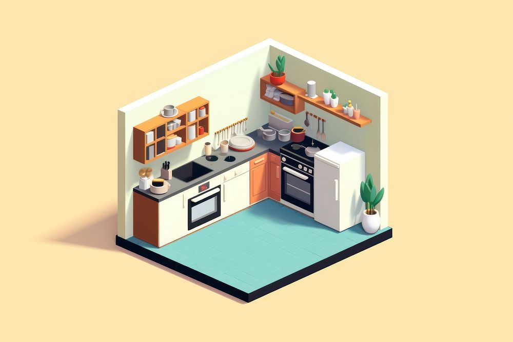 Kitchen refrigerator countertop technology. AI generated Image by rawpixel.