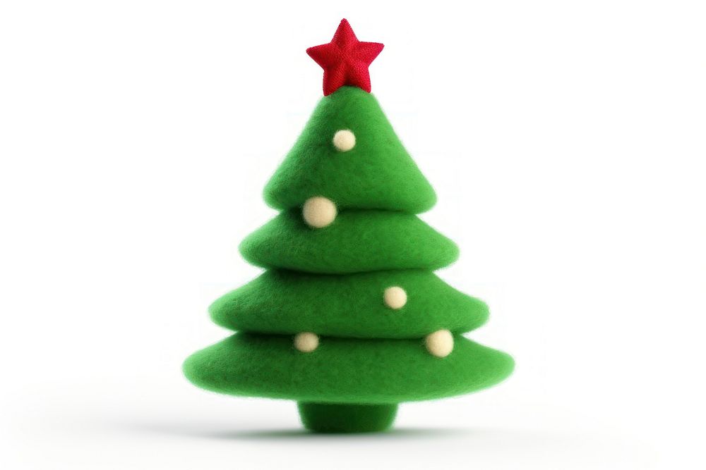 Christmas green tree white background. AI generated Image by rawpixel.