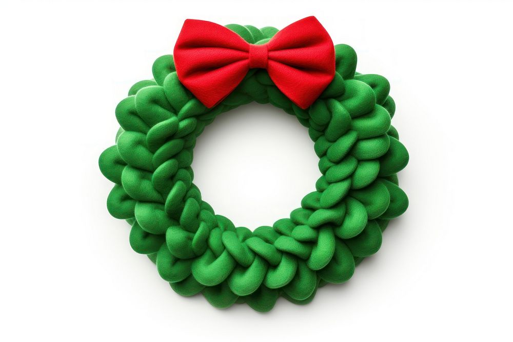 Christmas green wreath christmas jewelry ribbon. AI generated Image by rawpixel.