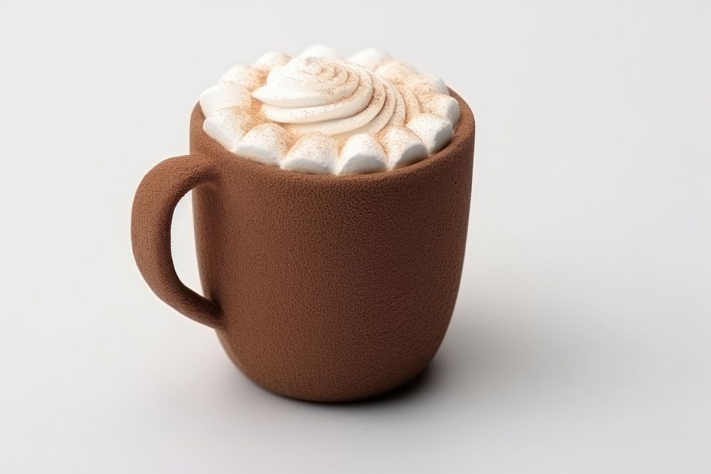 Christmas hot chocolate cup dessert coffee drink. AI generated Image by rawpixel.