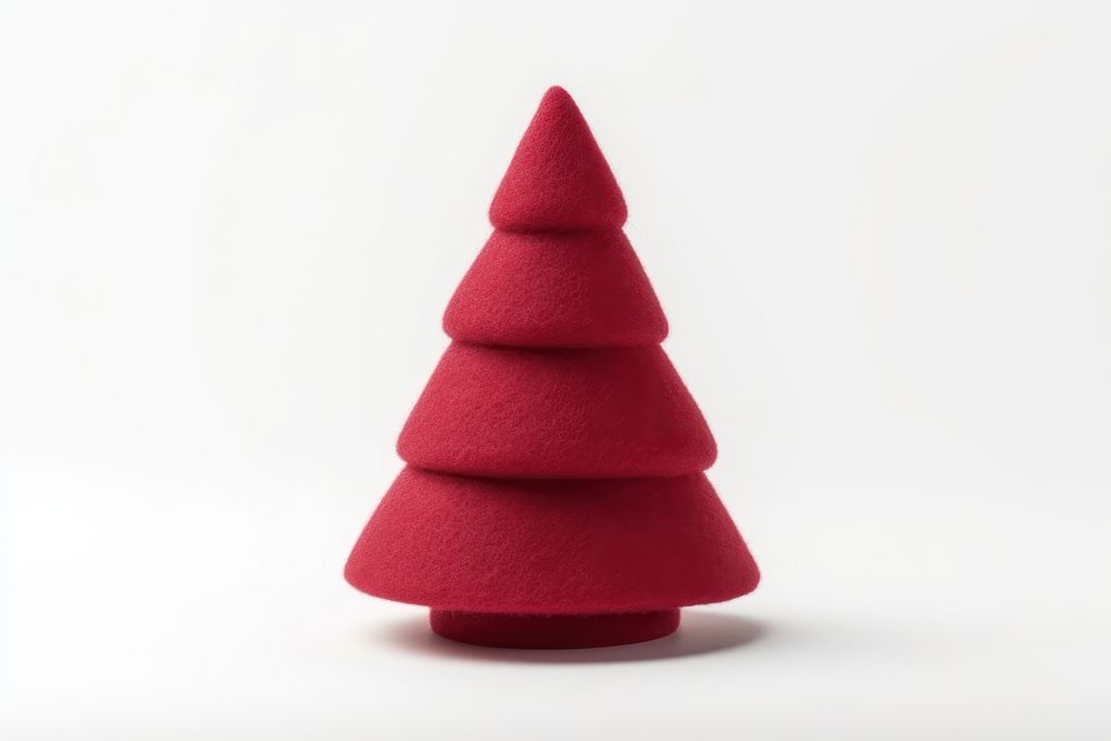 Red Christmas tree christmas white background christmas tree. AI generated Image by rawpixel.