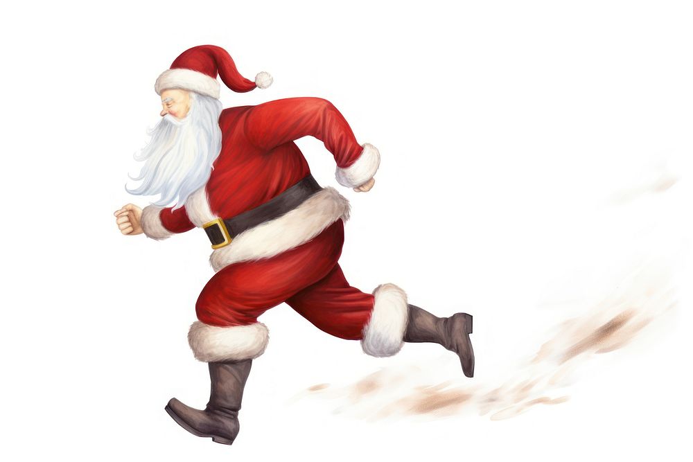 Santa claus running christmas adult red. AI generated Image by rawpixel.
