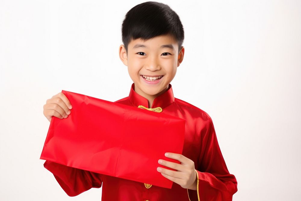 Happy Asian boy portrait holding happy. AI generated Image by rawpixel.