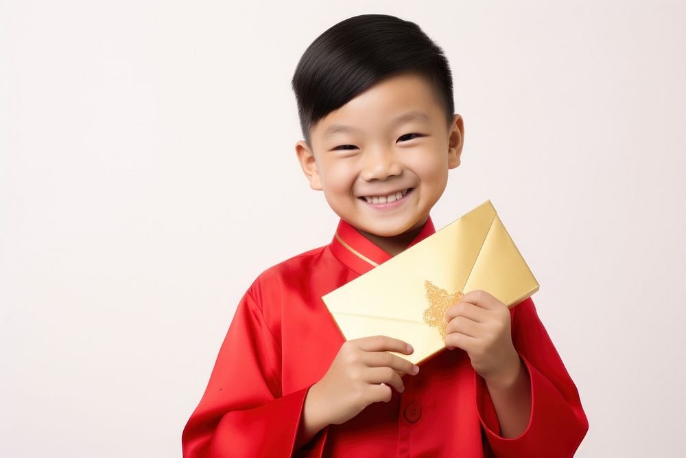 Happy Asian boy portrait holding smile. AI generated Image by rawpixel.