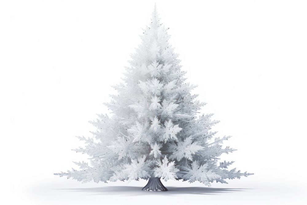 Snowy christmas tree nature plant white. AI generated Image by rawpixel.