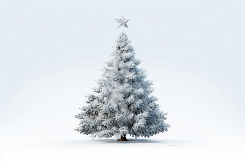 Snowy christmas tree plant white transportation. AI generated Image by rawpixel.