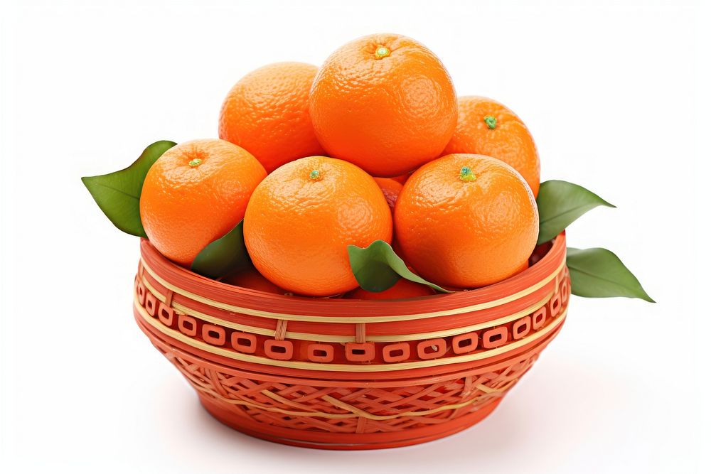 Tangerines Orange basket grapefruit tangerine. AI generated Image by rawpixel.