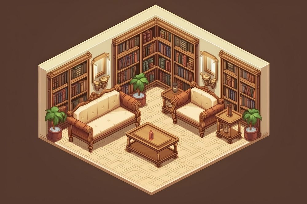 Beige theme library room architecture furniture building. AI generated Image by rawpixel.