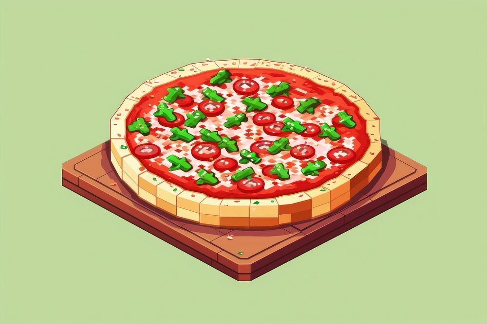 Pizza dessert food pepperoni. AI generated Image by rawpixel.