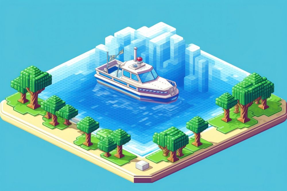 Boat vehicle ocean sea. AI generated Image by rawpixel.