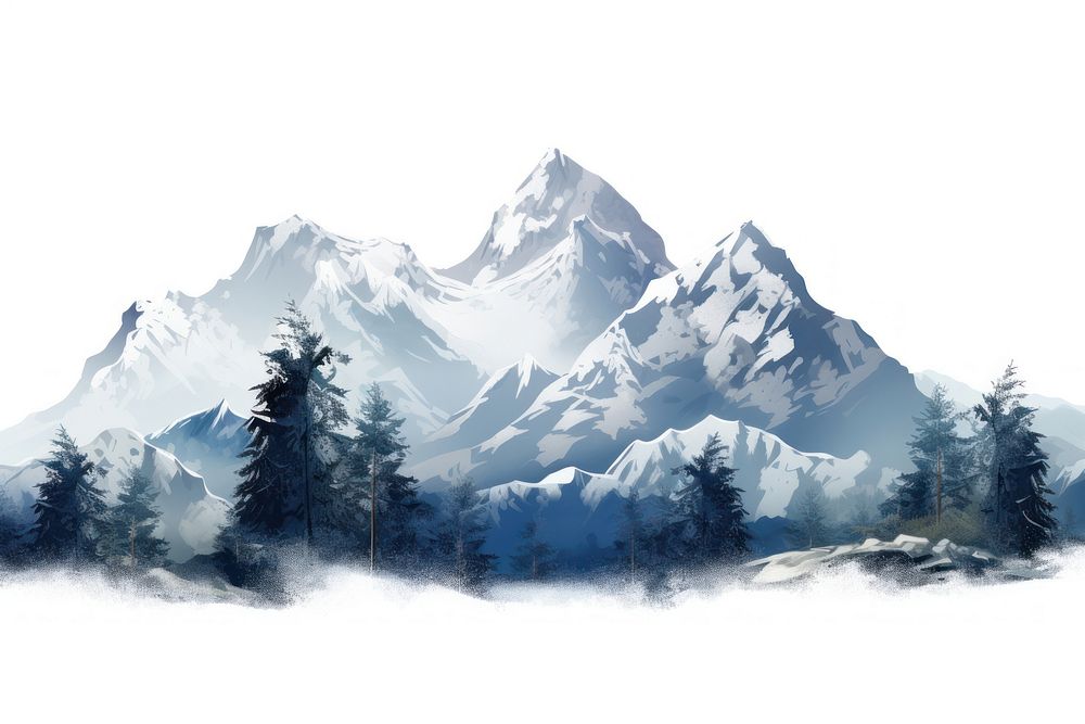 Mountain range landscape outdoors nature. AI generated Image by rawpixel.