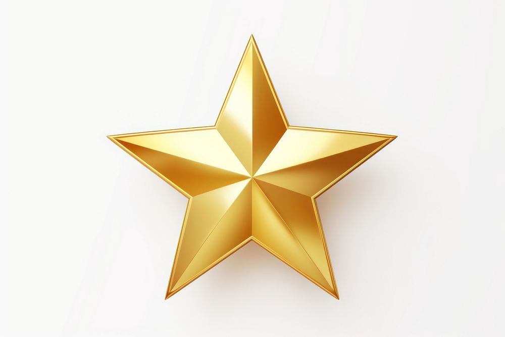 Golden star backgrounds symbol white background. AI generated Image by rawpixel.