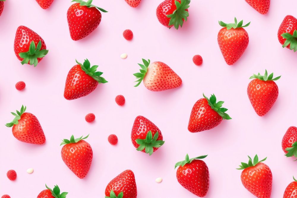 Strawberry background backgrounds fruit plant. AI generated Image by rawpixel.