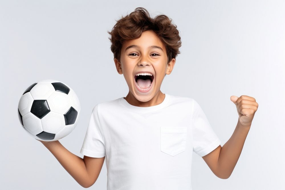 Football shouting t-shirt sports. AI generated Image by rawpixel.