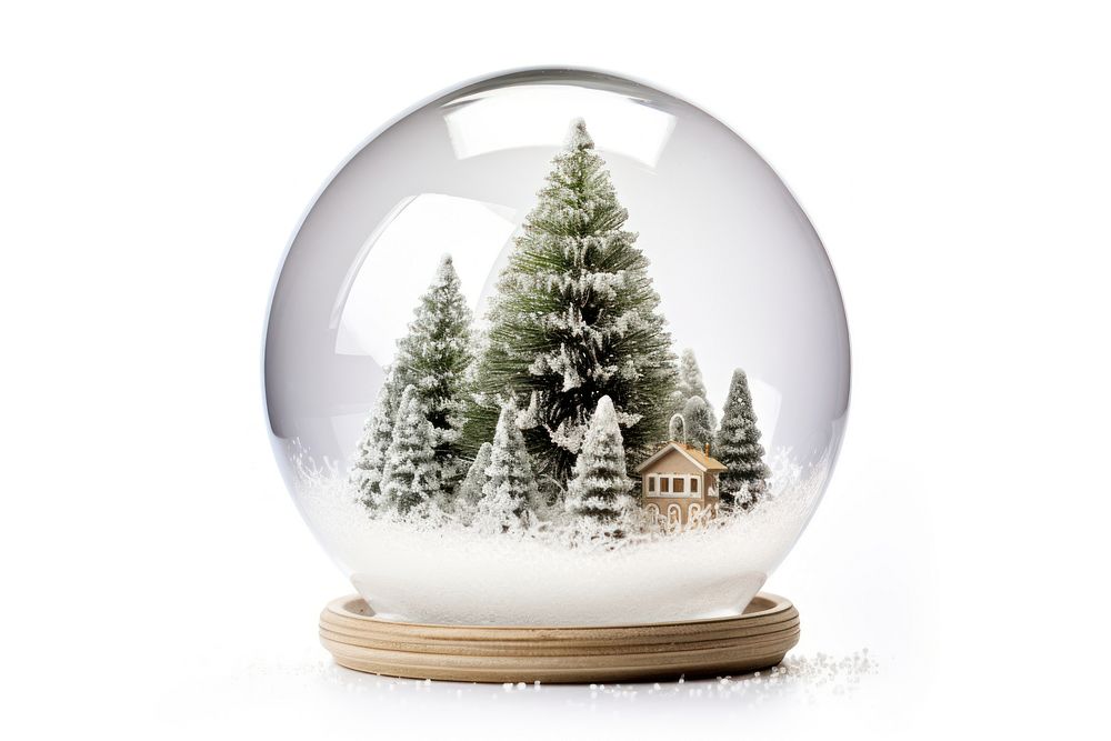Christmas snowball christmas tree plant. AI generated Image by rawpixel.