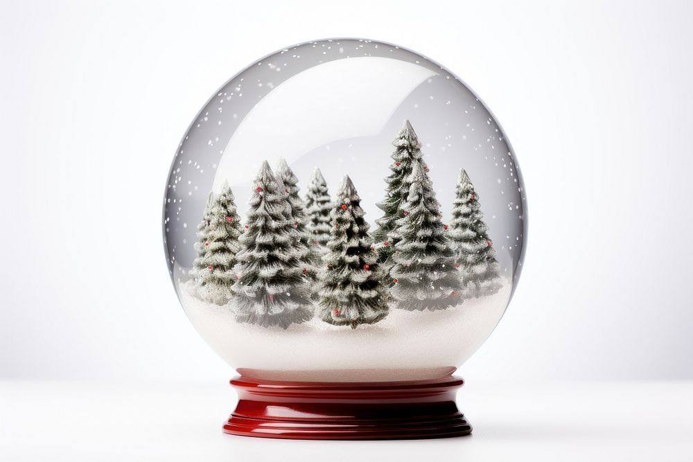Christmas snowball christmas tree sphere. AI generated Image by rawpixel.