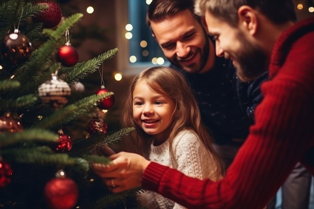 Family christmas adult child. AI generated Image by rawpixel.