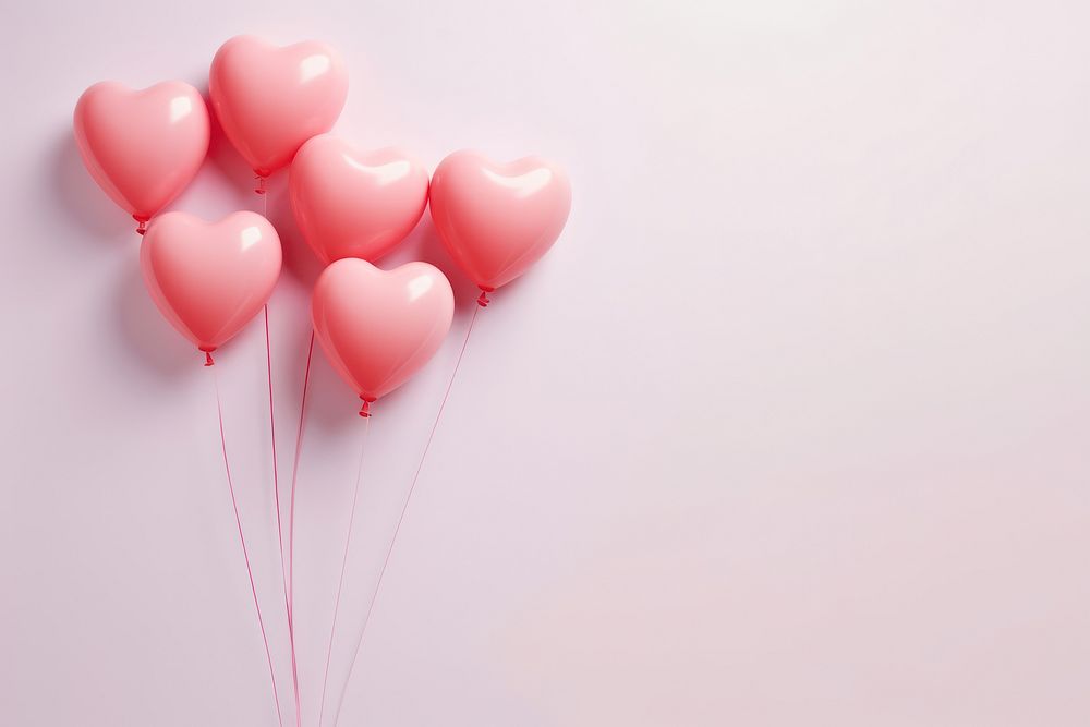 Heart shaped balloons celebration anniversary decoration. AI generated Image by rawpixel.