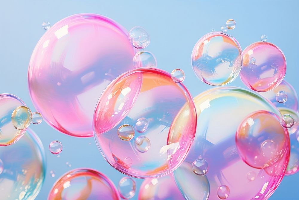 Soap bubbles backgrounds sphere lightweight. AI generated Image by rawpixel.