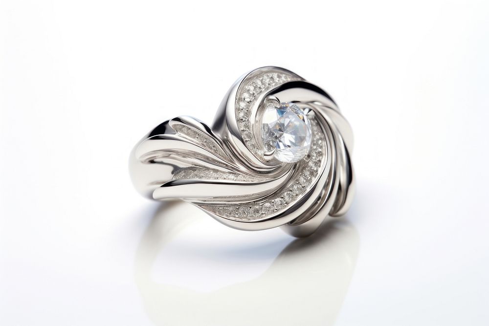 Beautiful diamond ring platinum gemstone jewelry. AI generated Image by rawpixel.