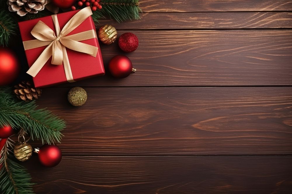 Christmas theme decoration christmas backgrounds brown. AI generated Image by rawpixel.