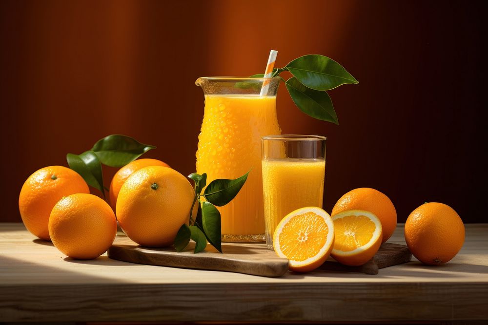 Orange juice fruit drink. AI generated Image by rawpixel.