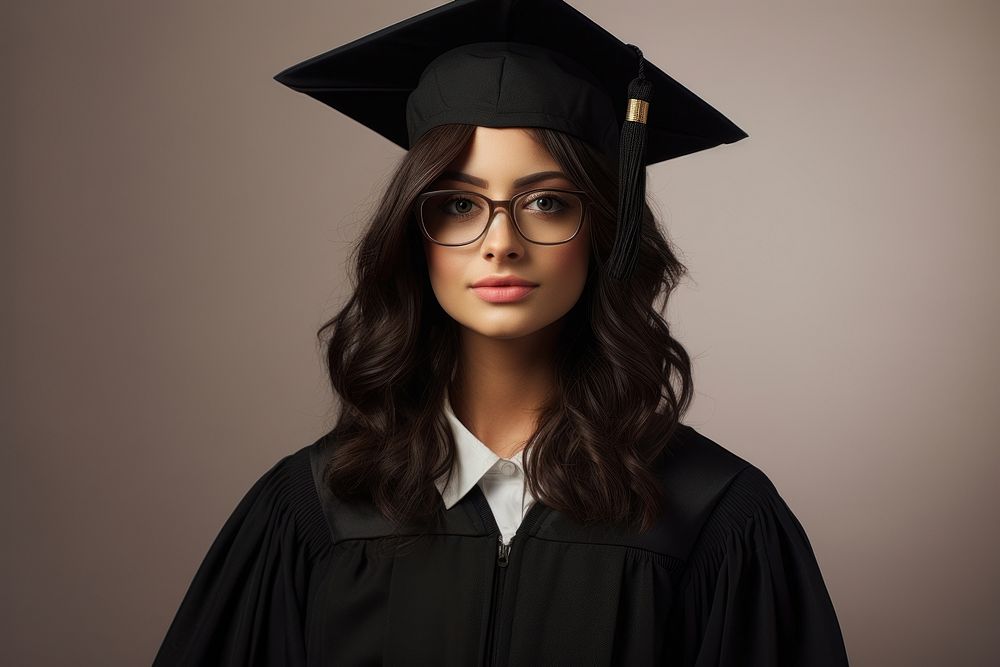 Graduated student graduation portrait photo. AI generated Image by rawpixel.