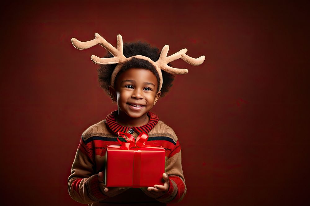 African american boy christmas holiday child. AI generated Image by rawpixel.