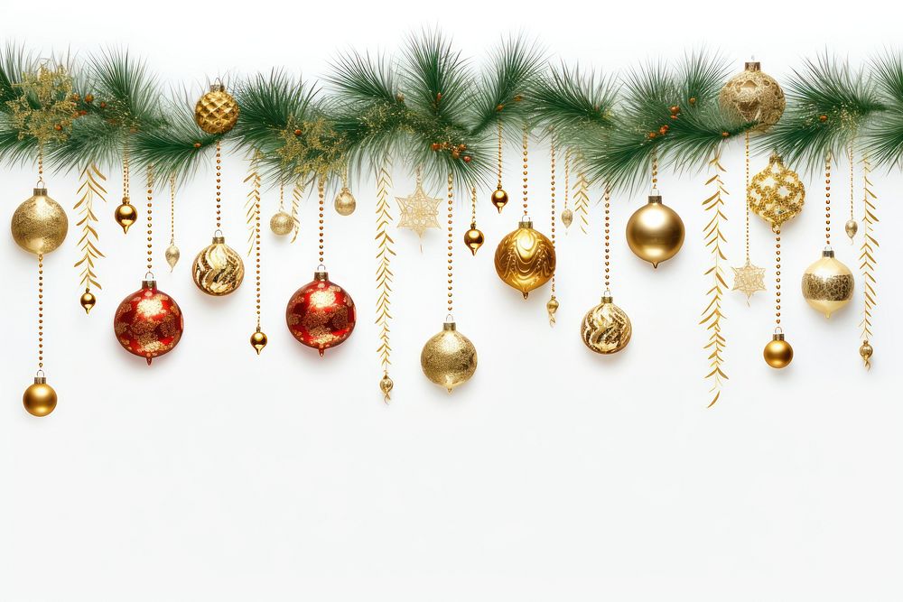 PNG Christmas backgrounds branch white background. AI generated Image by rawpixel.