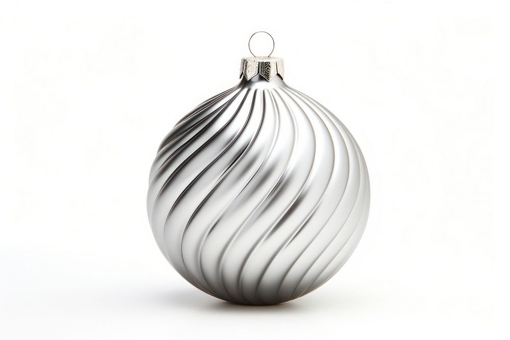 Silver christmas ornament pattern white background celebration. AI generated Image by rawpixel.