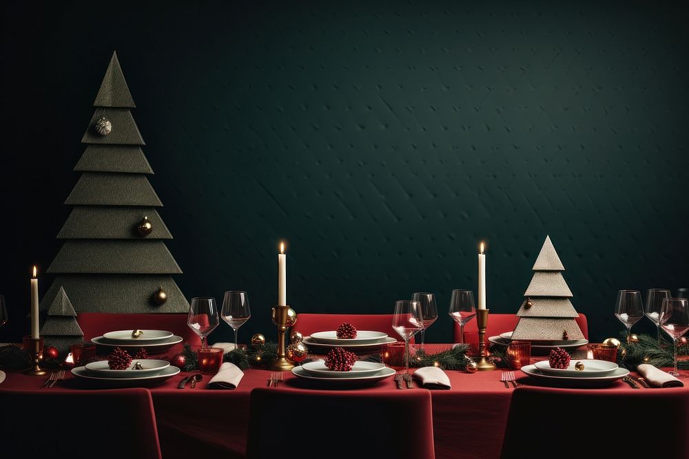 Festive christmas furniture candle table. AI generated Image by rawpixel.