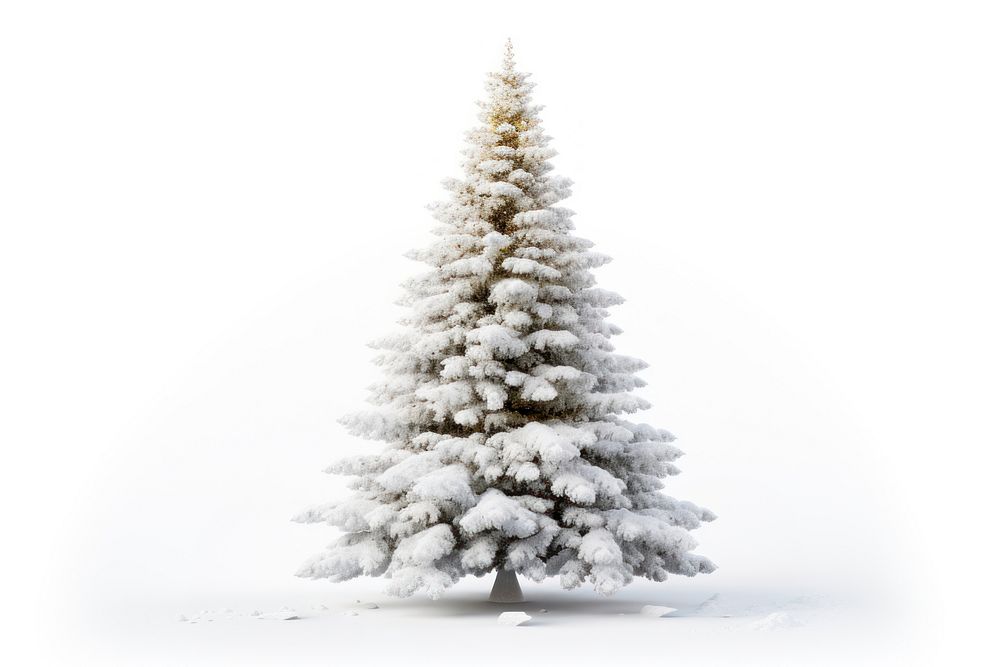 Snowy christmas tree plant white pine. AI generated Image by rawpixel.