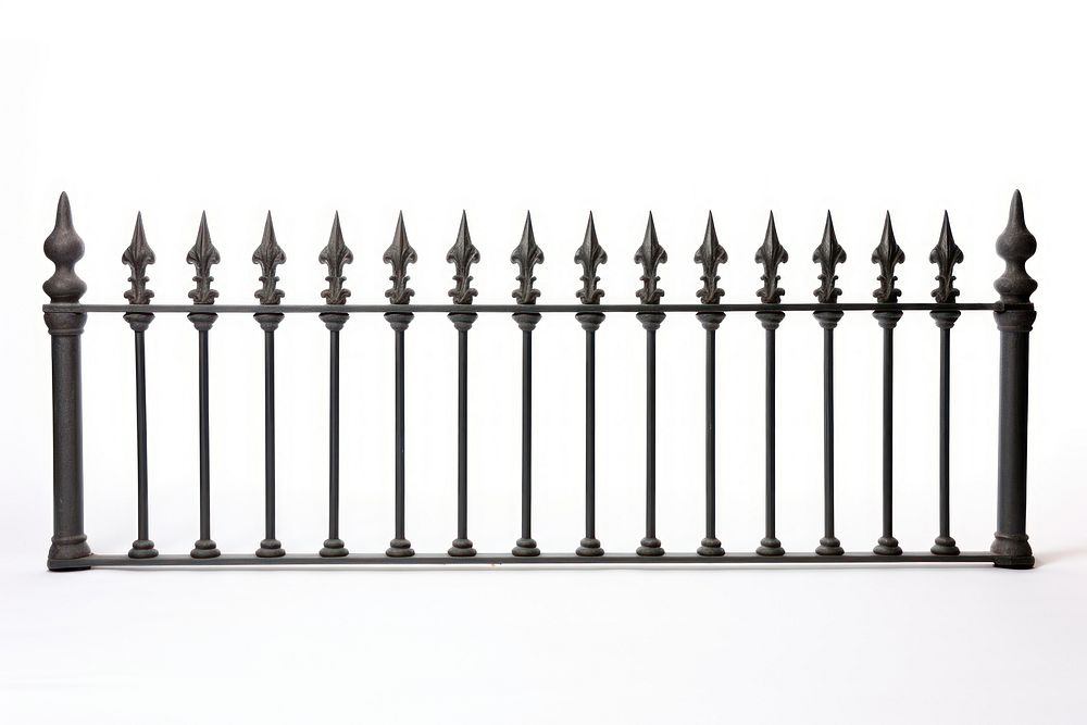 Iron fence railing white background architecture. AI generated Image by rawpixel.