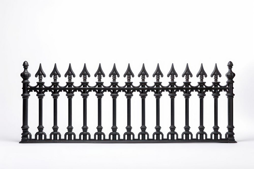 Iron fence gate white background architecture. AI generated Image by rawpixel.