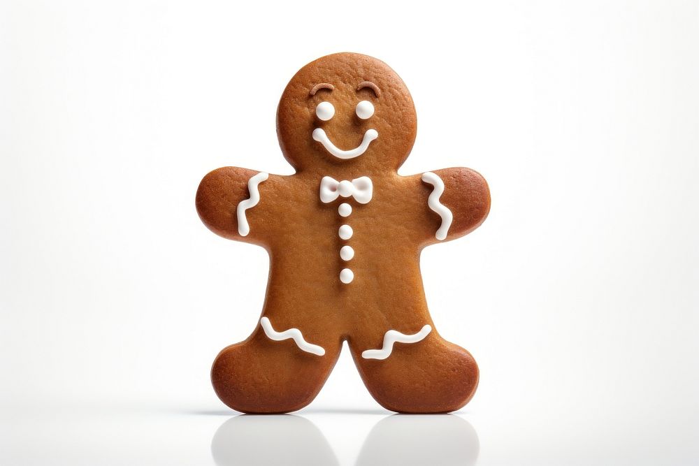Ginger bread man gingerbread snowman cookie. AI generated Image by rawpixel.