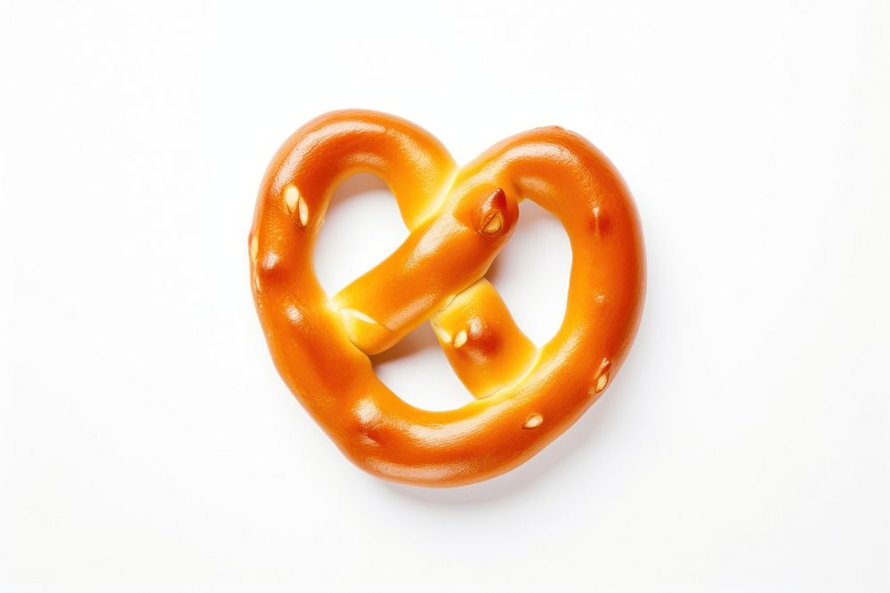 Pretzel food white background freshness. AI generated Image by rawpixel.