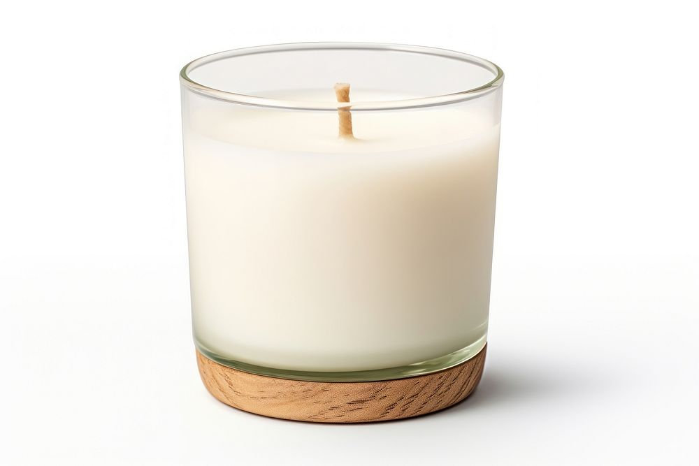 Scented candle mockup white background refreshment cylinder. AI generated Image by rawpixel.