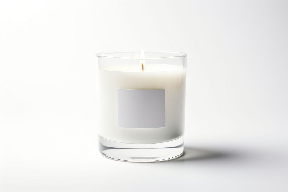 Candle glass white milk. AI generated Image by rawpixel.