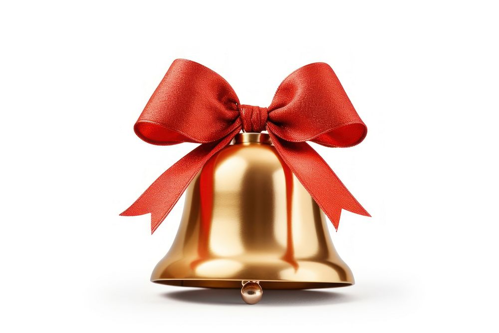 Simple christmas bell white background celebration decoration. AI generated Image by rawpixel.