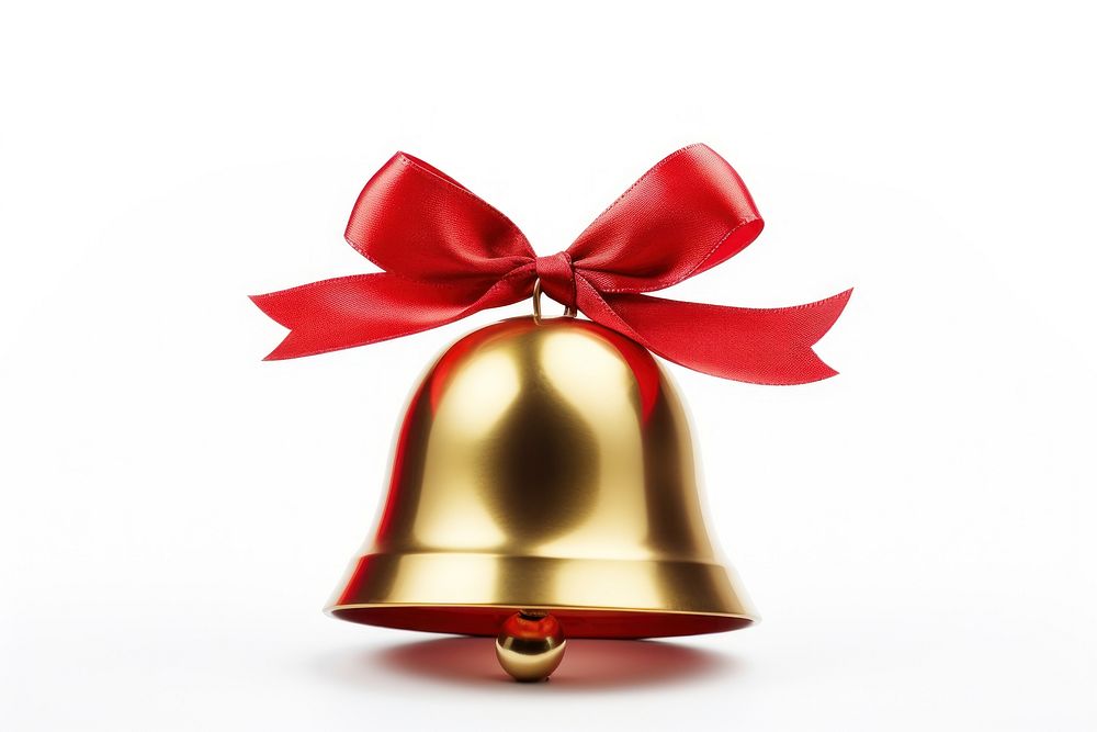 Simple christmas bell ornament white background celebration decoration. AI generated Image by rawpixel.