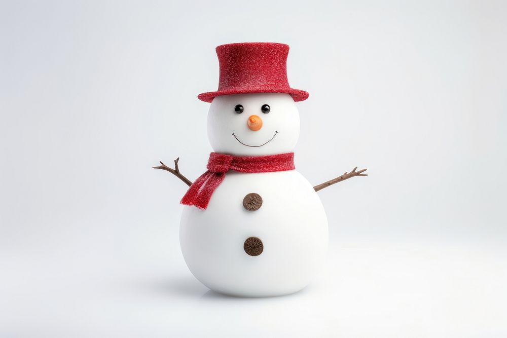 Snowman toy winter white anthropomorphic. AI generated Image by rawpixel.