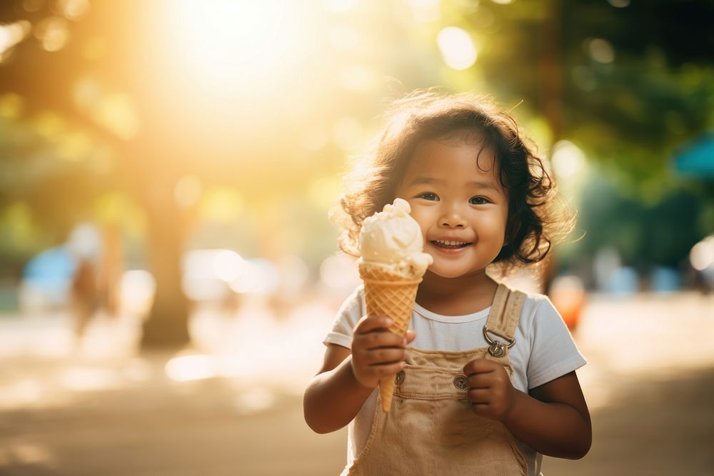 Dessert toddler eating female. AI generated Image by rawpixel.