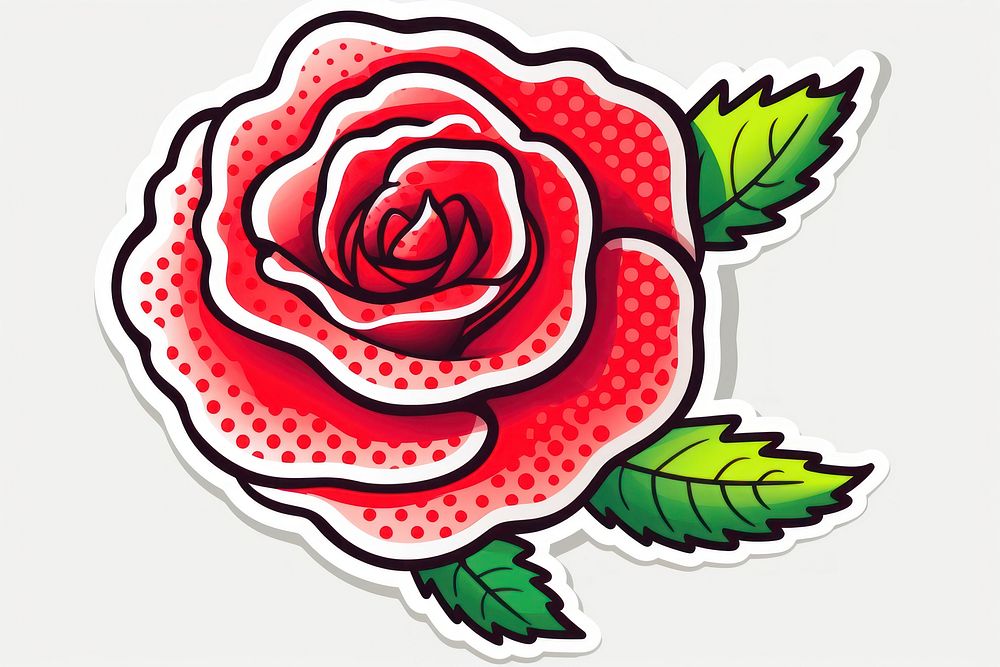 Rose art pattern flower. AI generated Image by rawpixel.