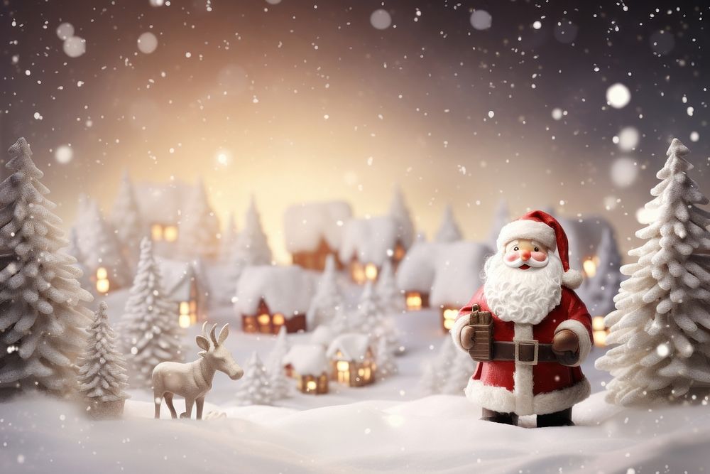 Christmas winter snow outdoors. AI generated Image by rawpixel.