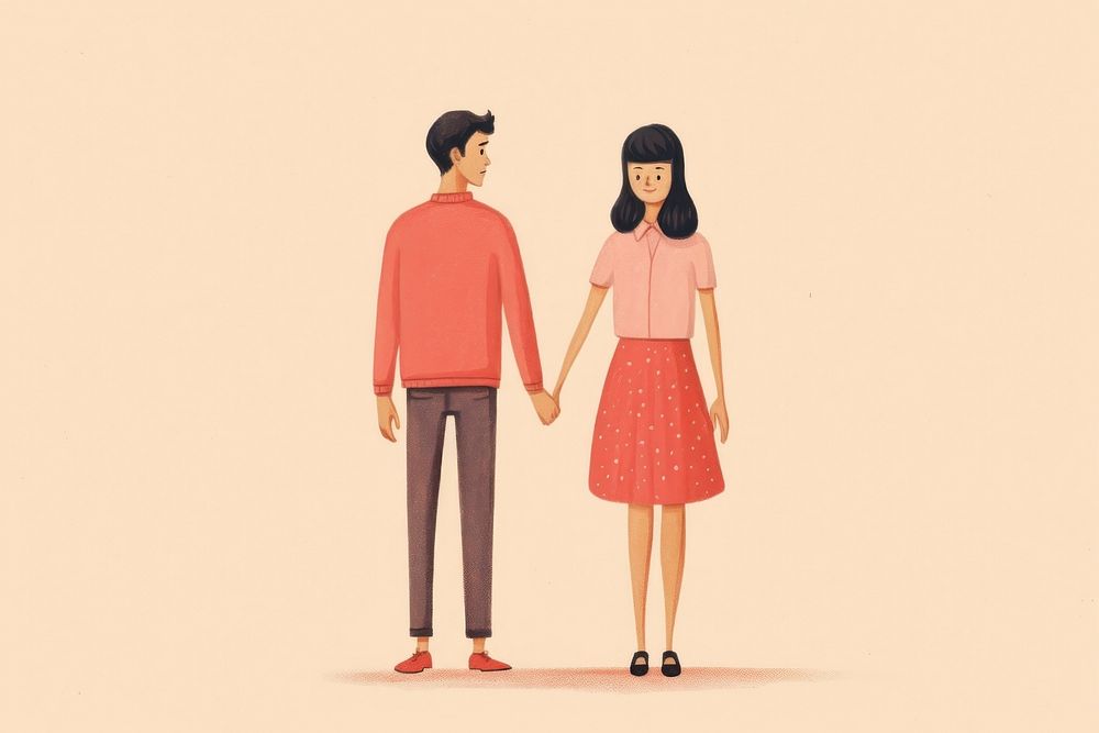 Couple adult togetherness affectionate. AI generated Image by rawpixel.